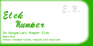 elek mumper business card